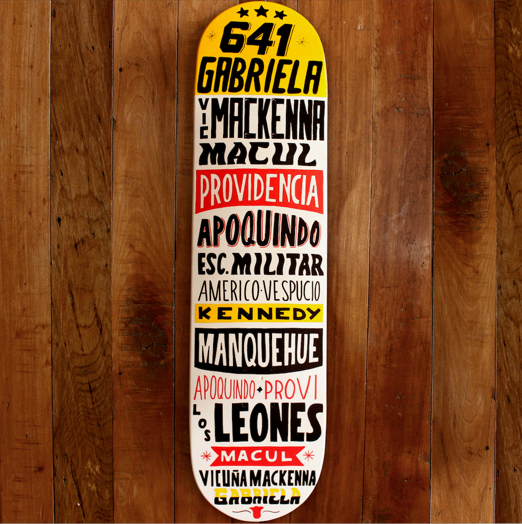 Lettering en Skateboards by Vicente Palomer